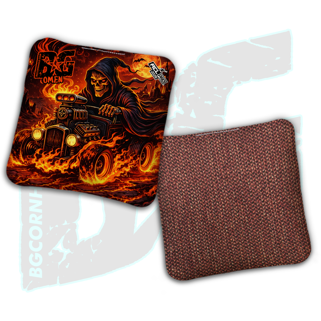 2026 BG Multiple Bag Models "Reaper's Ride" - ACL Pro Stamped Cornhole Bags - SET OF 4 BAGS
