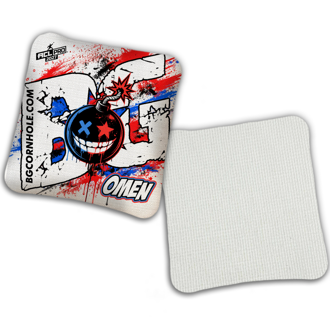 2027 BG Multiple Bag Models "TAKE COVER" - ACL Pro Stamped Cornhole Bags - SET OF 4 BAGS