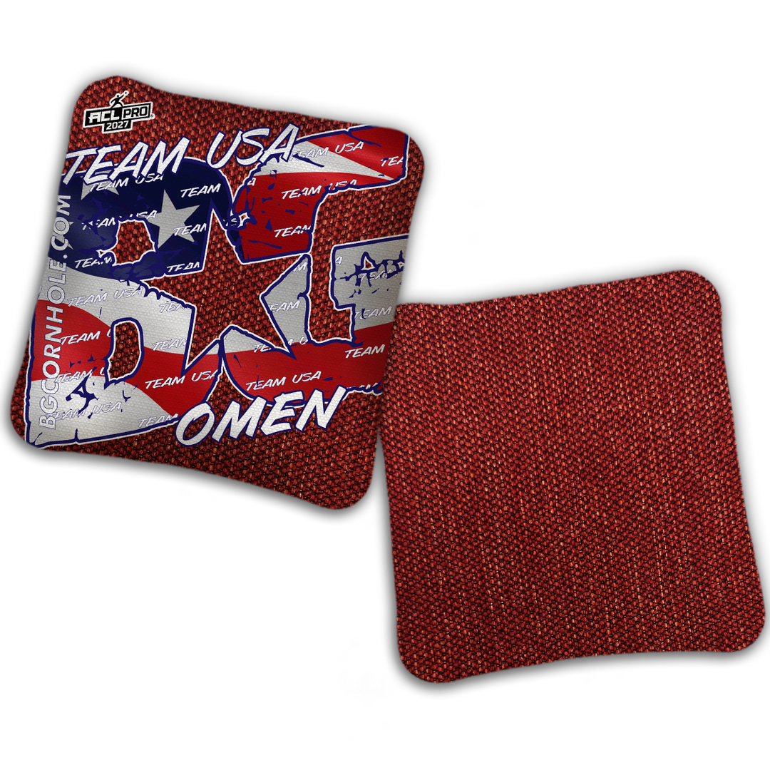 2027 BG Multiple Bag Models "TEAM USA" - ACL Pro Stamped Cornhole Bags - SET OF 4 BAGS