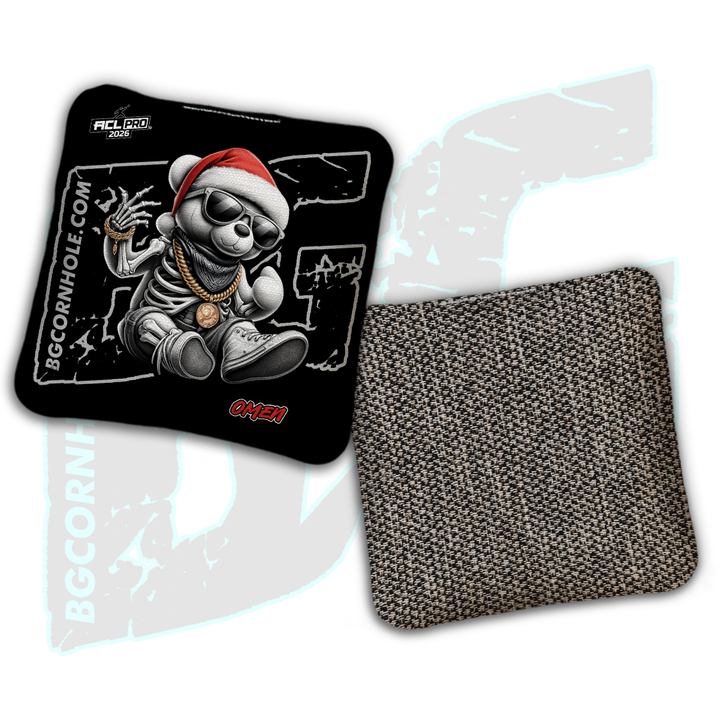 2026 BG Multiple Bag Models "Santa Skeleton Bear" - ACL Pro Stamped Cornhole Bags - SET OF 4 BAGS