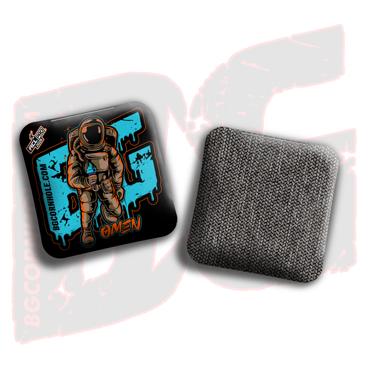 2026 BG Multiple Bag Models"Black Ice Cream Astro" - ACL Pro Stamped Cornhole Bags - SET OF 4 BAGS