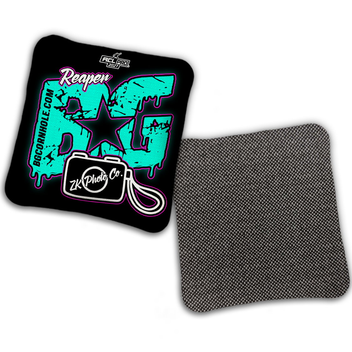 2027 Multiple Bag Models  "ZK Photo Co” Collab - ACL Pro Stamped Cornhole Bags - SET OF 4 BAGS