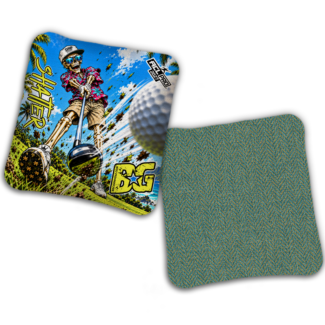 2027 Multiple Bag Models - DK x BG "ALWAYS GRINDING" - ACL Pro Stamped Cornhole Bags - Set of 4 Bags