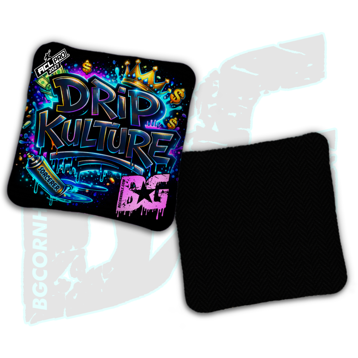 2027 Multiple Bag Models - DK x BG "Graffiti King" - ACL Pro Stamped Cornhole Bags - Set of 4 Bags