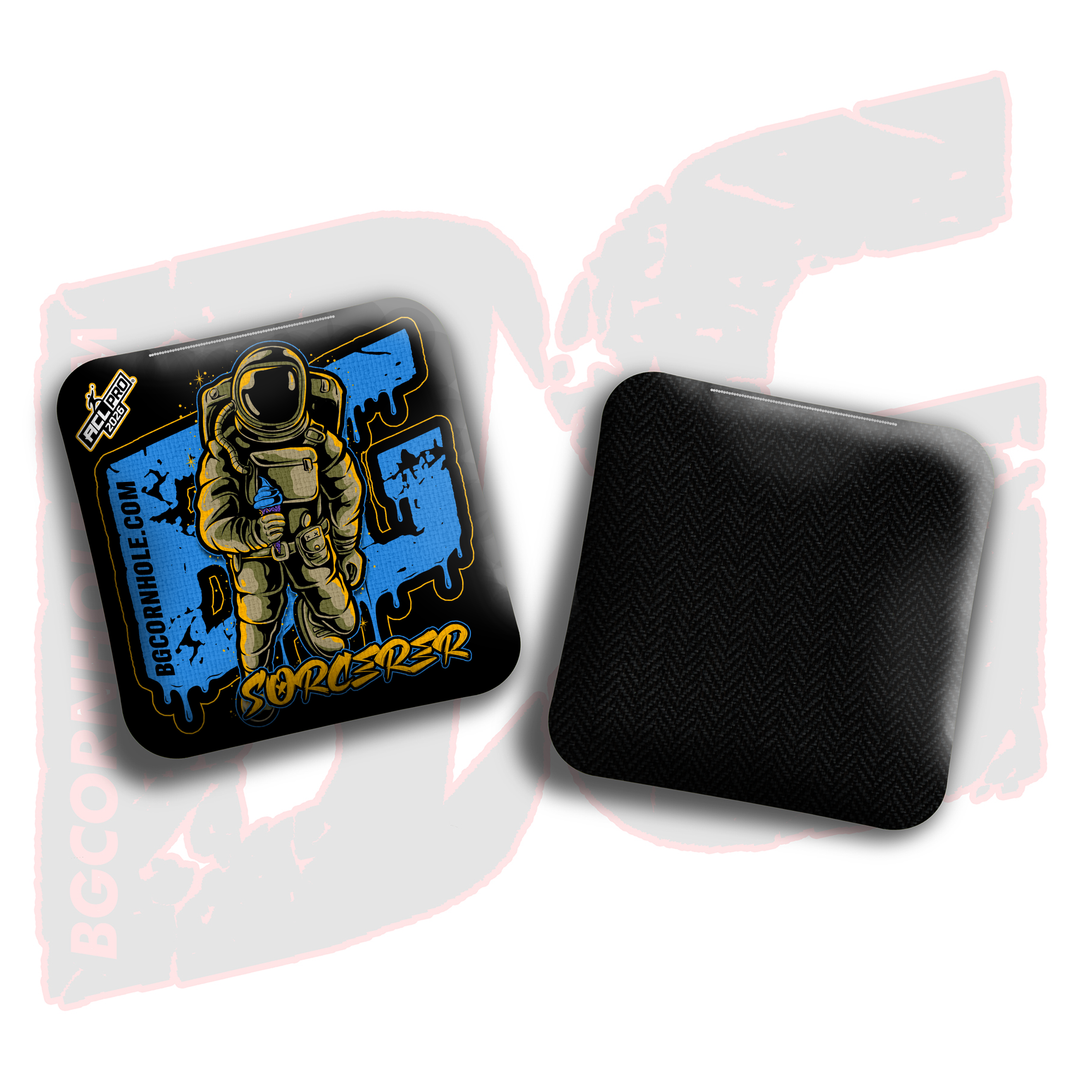 2026 BG Multiple Bag Models"Black Ice Cream Astro" - ACL Pro Stamped Cornhole Bags - SET OF 4 BAGS