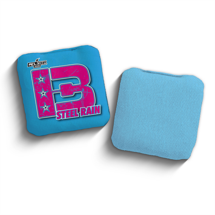 2026 Brotherhood Cornhole Steel Rain Broadcast Edition ACL Pro Stamped Cornhole Bags
