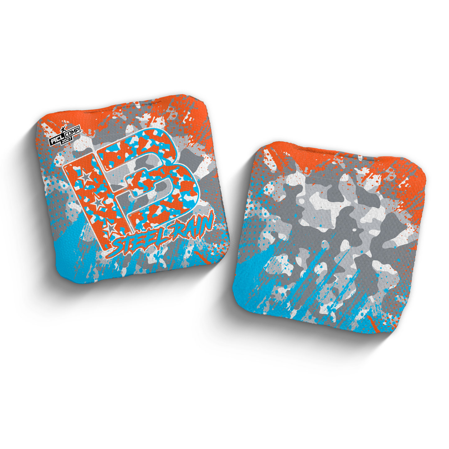 2027 Brotherhood Cornhole Steel Rain Camo Edition ACL Comp Stamped Cornhole Bags