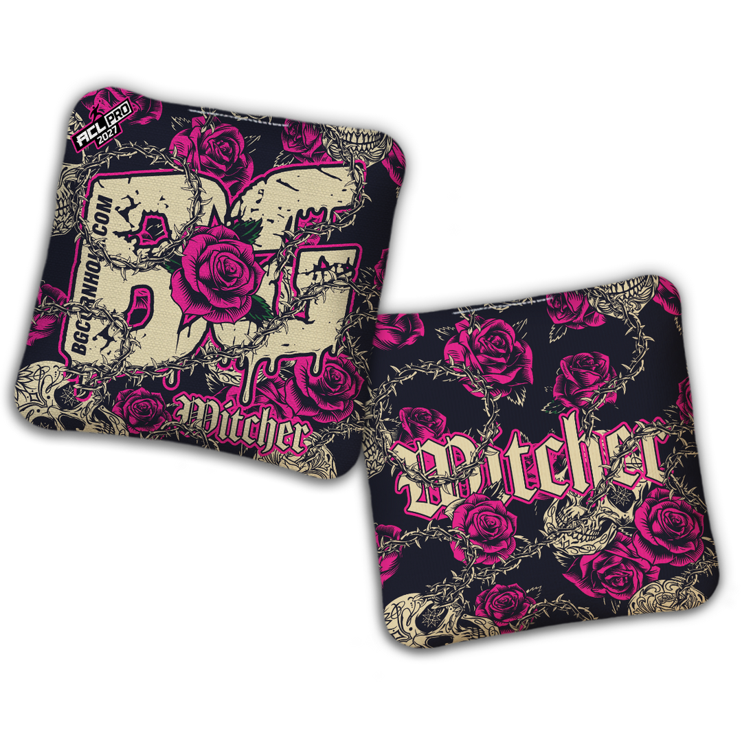 2027 BG Multiple Bag Models "THORNS AND ROSES" - ACL Pro Stamped Cornhole Bags - SET OF 4 BAGS