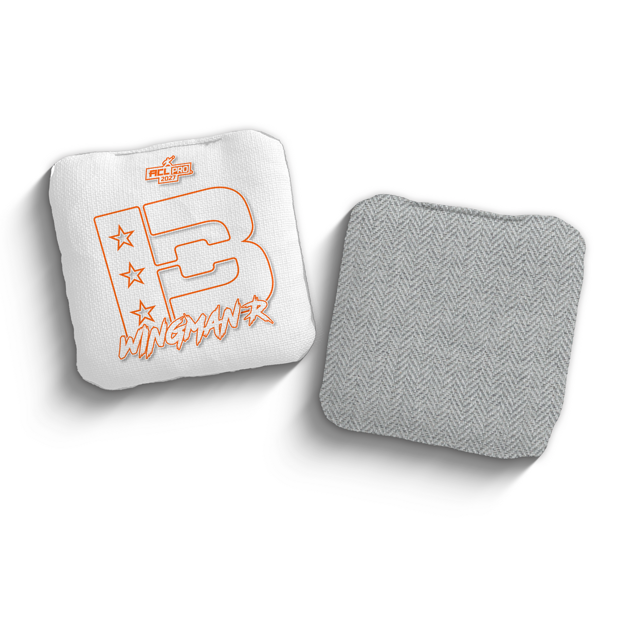 2027 Brotherhood Cornhole Wingman White Outline Edition ACL Pro Stamped Cornhole Bags