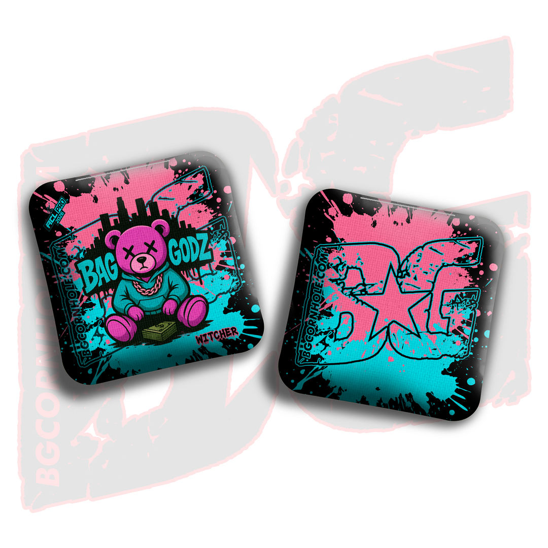 2026 BG Multiple Bag Models "LA Bear" - ACL Pro Stamped Cornhole Bags - SET OF 4 BAGS