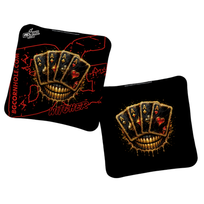 2027 BG Multiple Bag Models "DEAD MANS HAND " - ACL Pro Stamped Cornhole Bags - SET OF 4 BAGS
