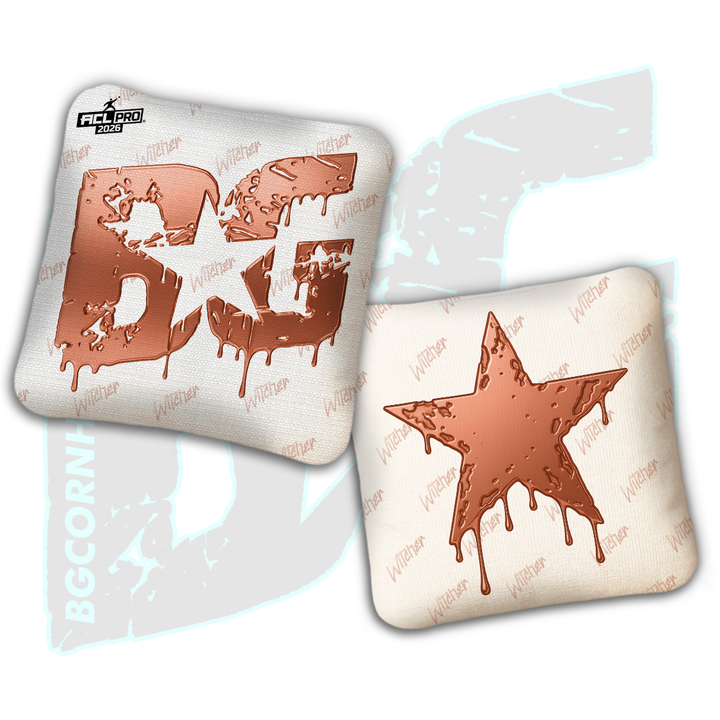 2026 BG Multiple Bag Models "White Liquid Gold" - ACL Pro Stamped Cornhole Bags - SET OF 4 BAGS
