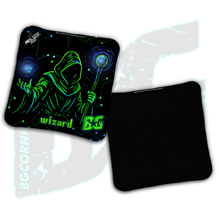 2026 BG Multiple Bag Models "Cyber Wizard" - ACL Pro Stamped Cornhole Bags - SET OF 4 BAGS