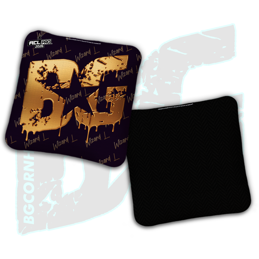 2026 BG Multiple Bag Models "Black Liquid Gold" - ACL Pro Stamped Cornhole Bags - SET OF 4 BAGS