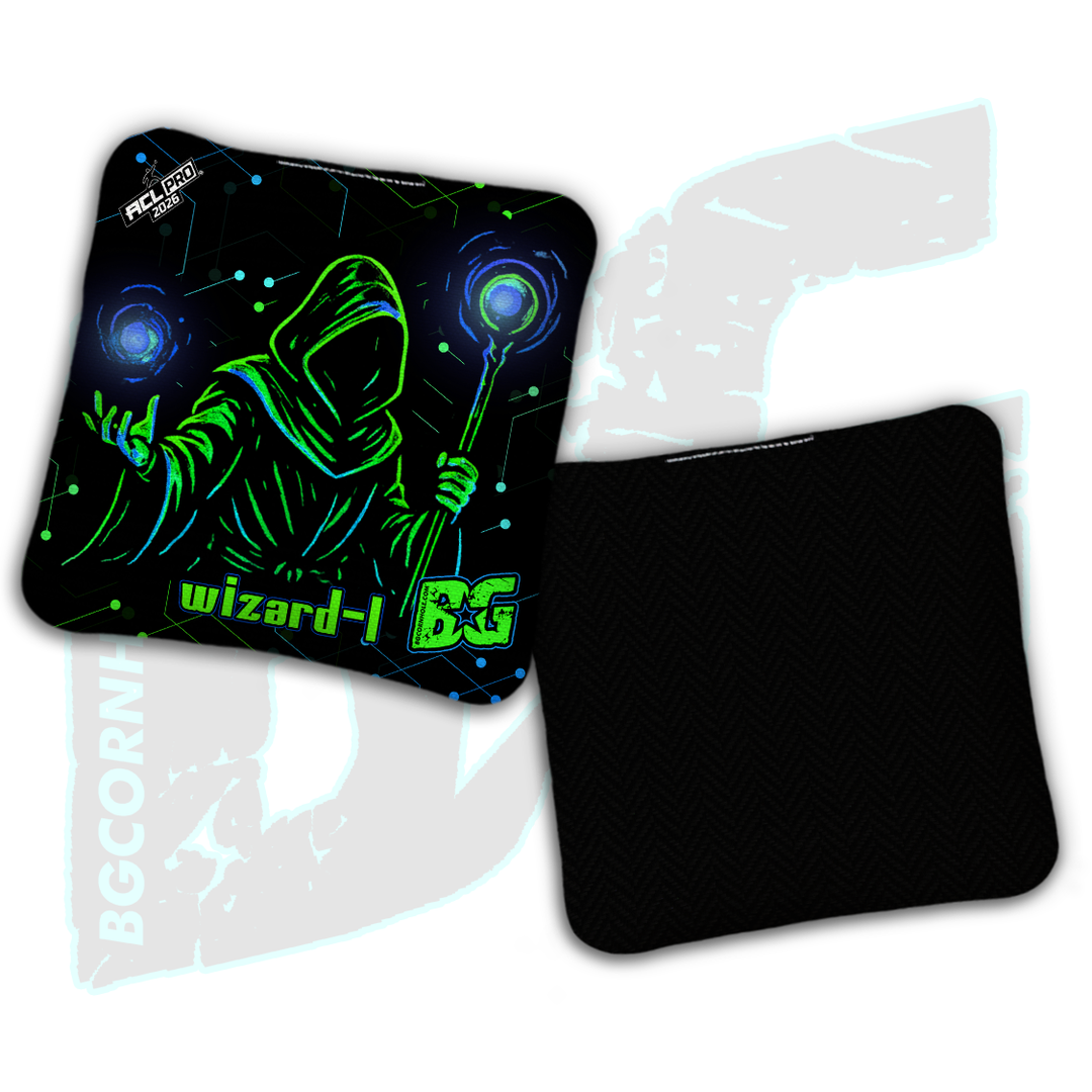 2026 BG Multiple Bag Models "Cyber Wizard" - ACL Pro Stamped Cornhole Bags - SET OF 4 BAGS
