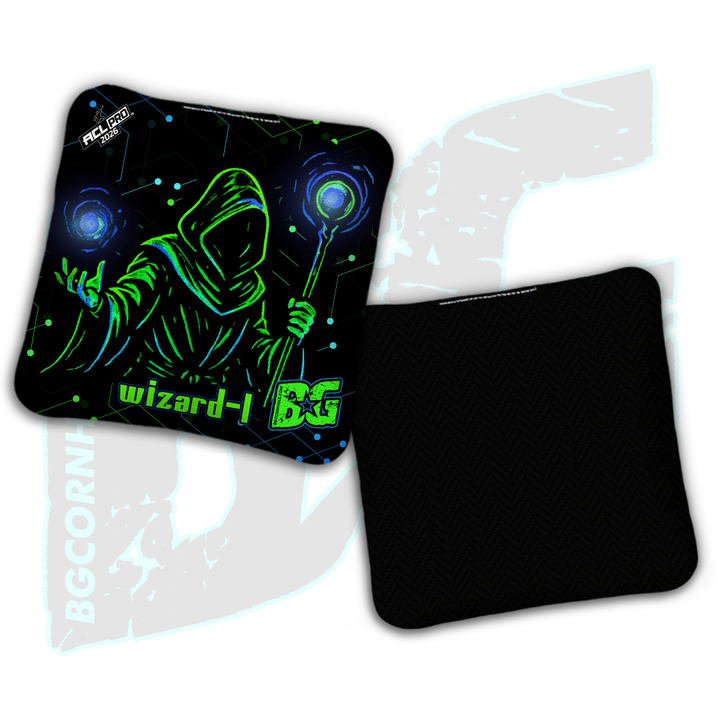 2026 BG Multiple Bag Models "Cyber Wizard" - ACL Pro Stamped Cornhole Bags - SET OF 4 BAGS