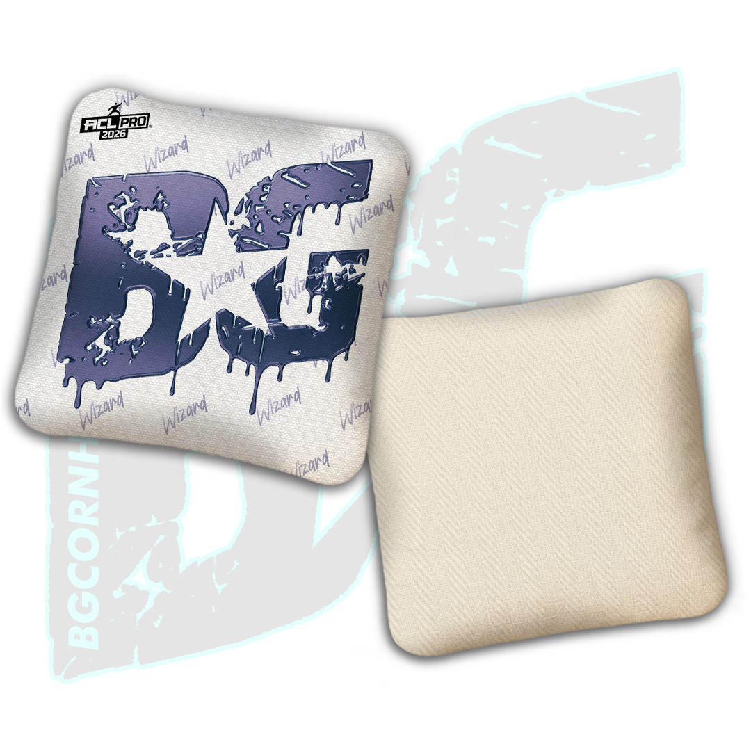 2026 BG Multiple Bag Models "White Liquid Gold" - ACL Pro Stamped Cornhole Bags - SET OF 4 BAGS