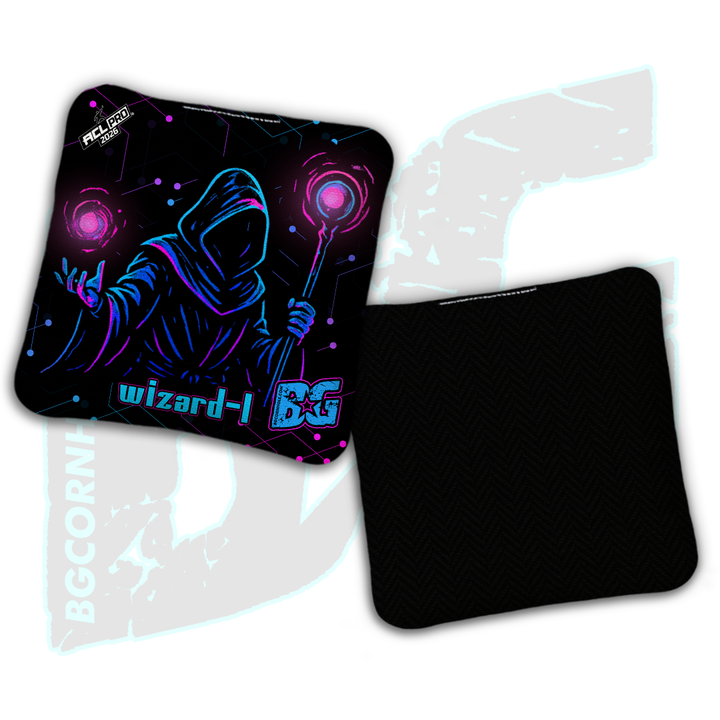 2026 BG Multiple Bag Models "Cyber Wizard" - ACL Pro Stamped Cornhole Bags - SET OF 4 BAGS