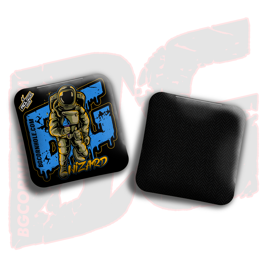 2026 BG Multiple Bag Models"Black Ice Cream Astro" - ACL Pro Stamped Cornhole Bags - SET OF 4 BAGS