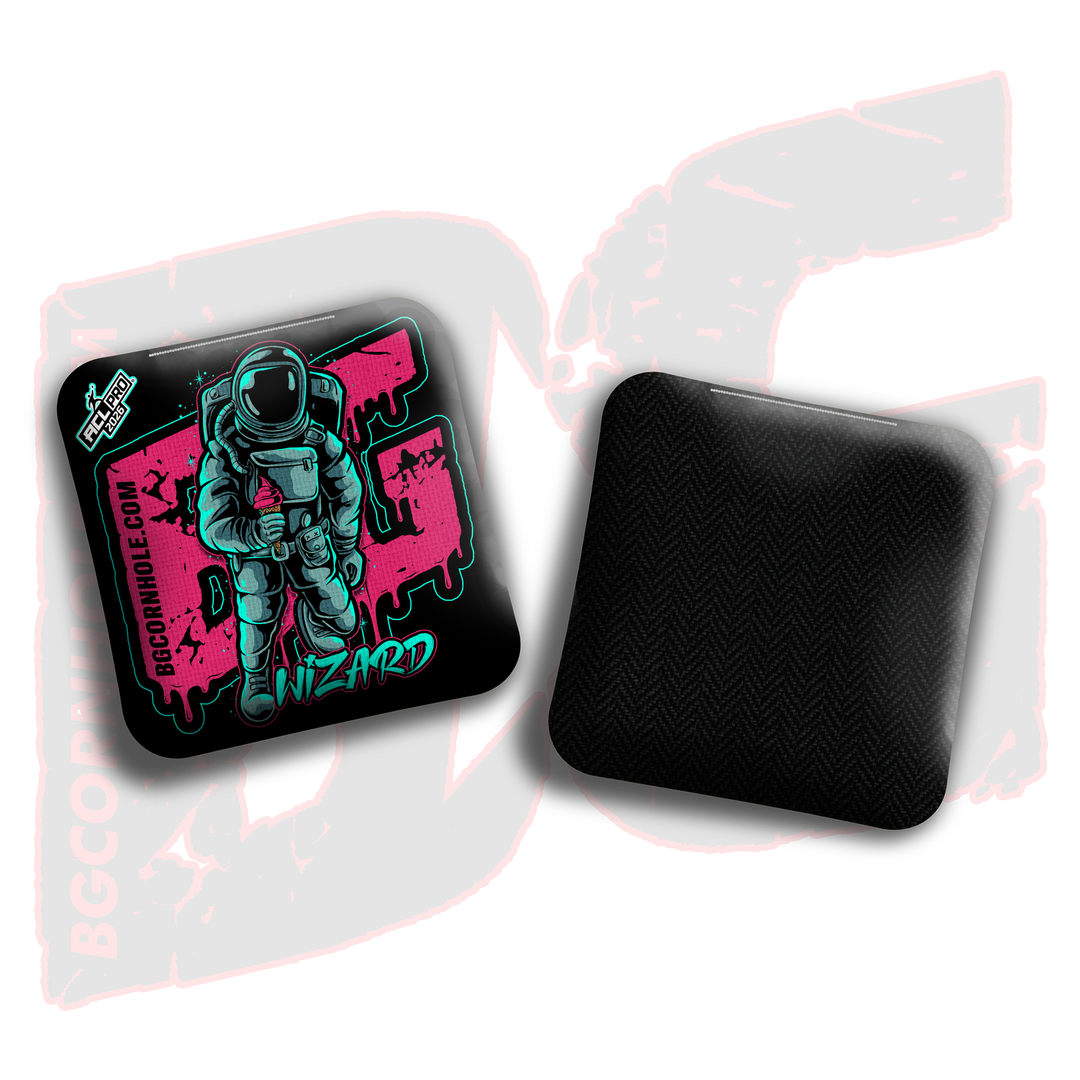2026 BG Multiple Bag Models"Black Ice Cream Astro" - ACL Pro Stamped Cornhole Bags - SET OF 4 BAGS