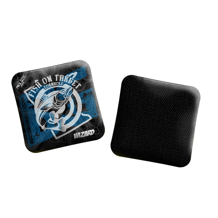 2026 Multiple Bag Models "Fish On Target Ripples” Collab - ACL Pro Stamped Cornhole Bags - SET OF 4 BAGS