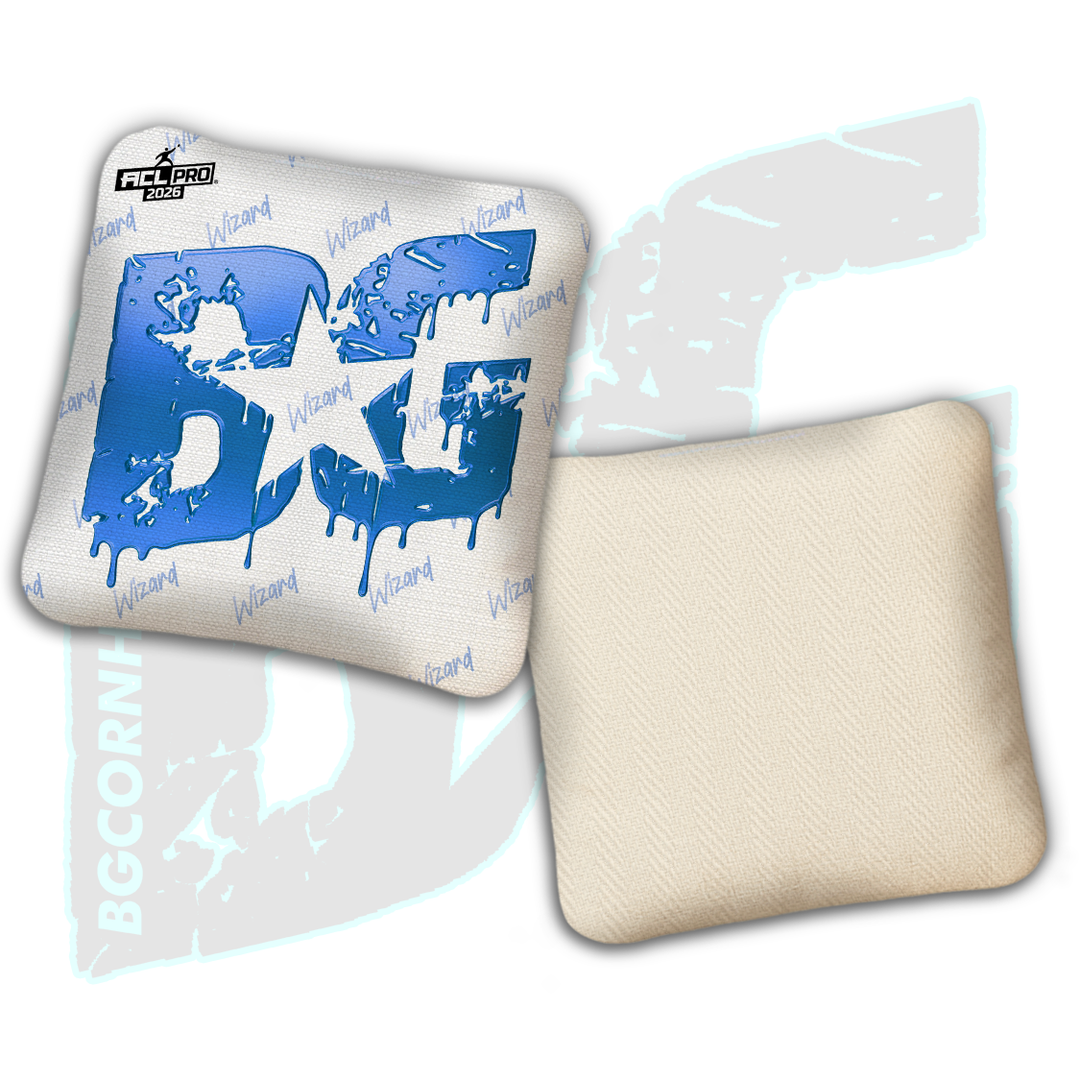 2026 BG Multiple Bag Models "White Liquid Gold" - ACL Pro Stamped Cornhole Bags - SET OF 4 BAGS