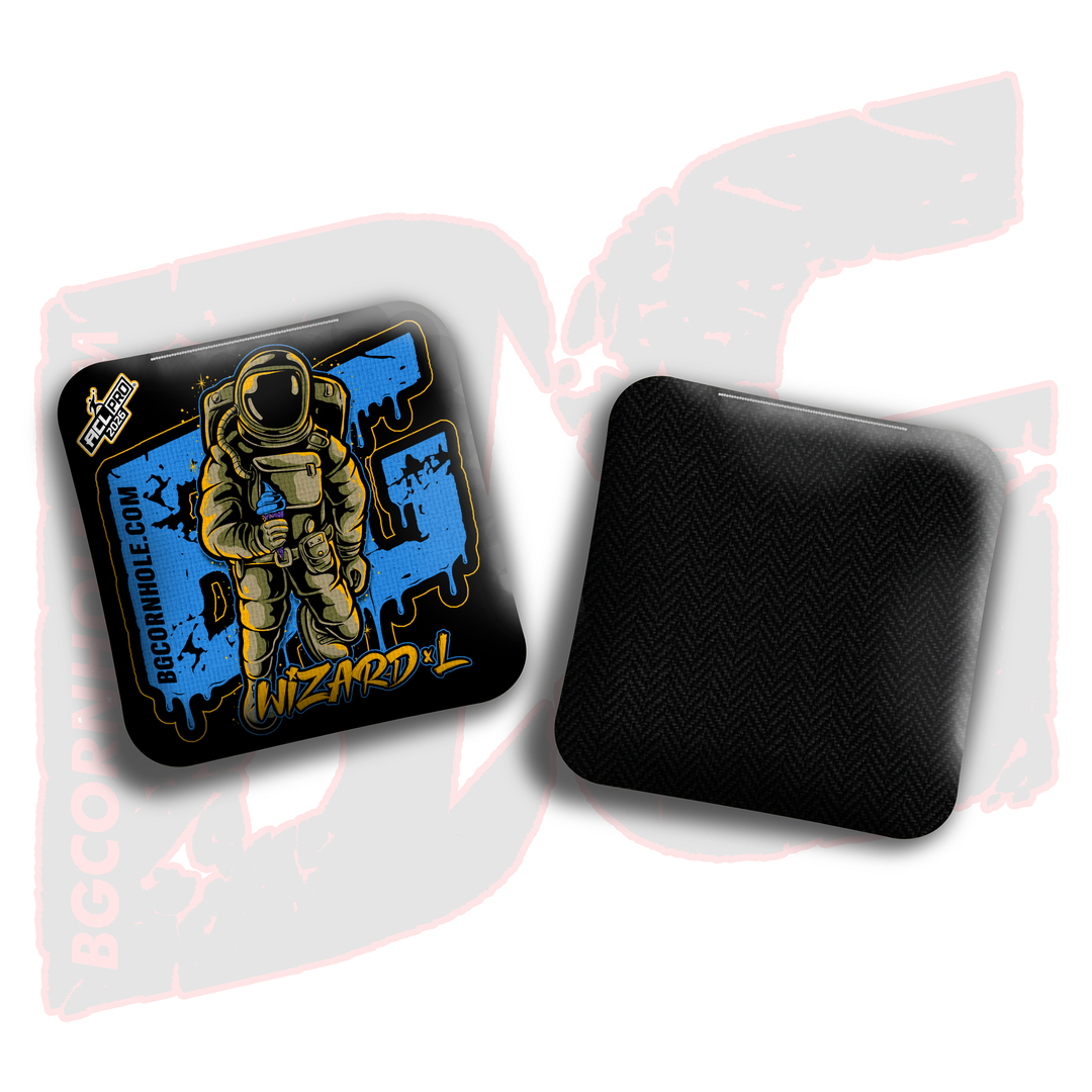2026 BG Multiple Bag Models"Black Ice Cream Astro" - ACL Pro Stamped Cornhole Bags - SET OF 4 BAGS