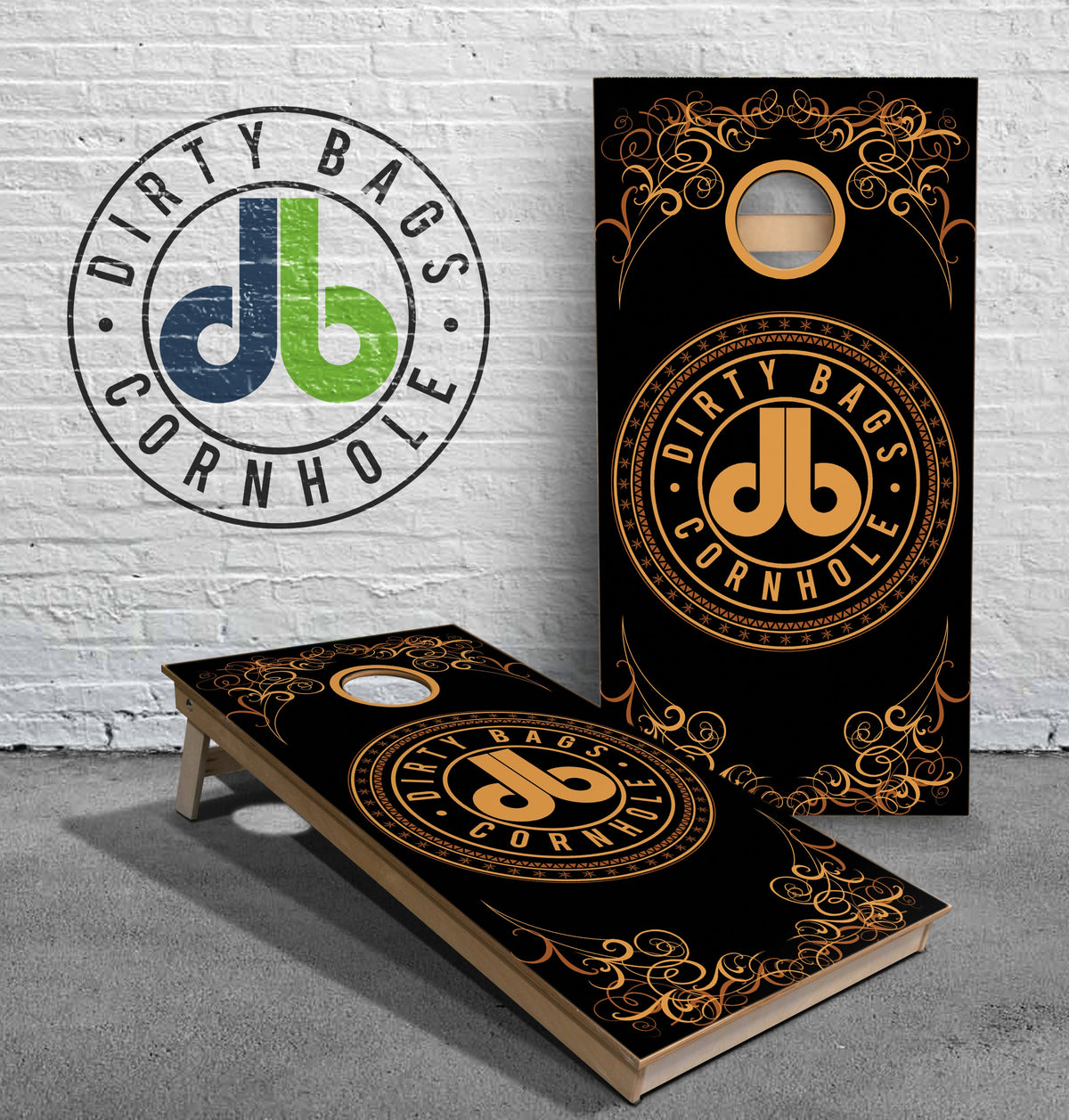 db Art Deco Cornhole Boards