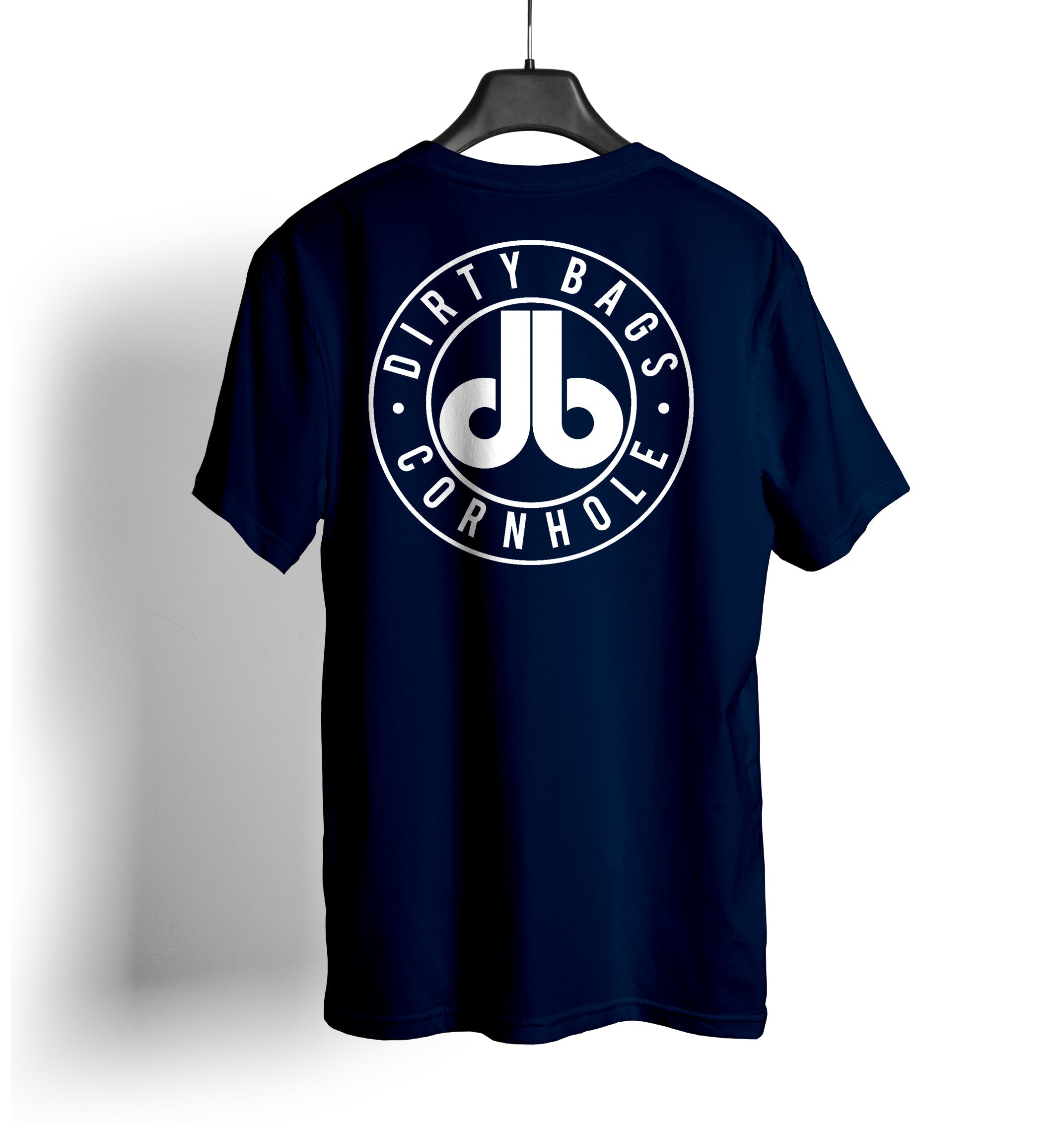 Dirty Bags Cornhole T Shirt - Navy Blue