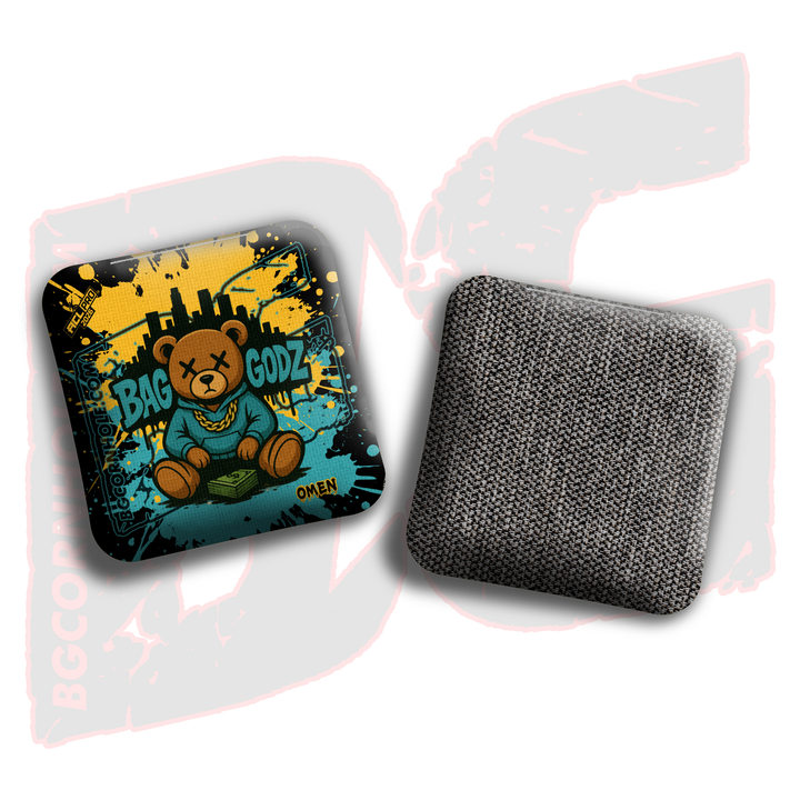 2026 BG Multiple Bag Models "LA Bear" - ACL Pro Stamped Cornhole Bags - SET OF 4 BAGS
