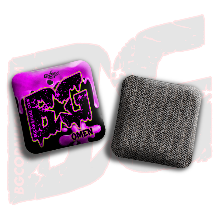 2026 BG Omen "Drip" - ACL Pro Stamped Cornhole Bags - SET OF 4 BAGS
