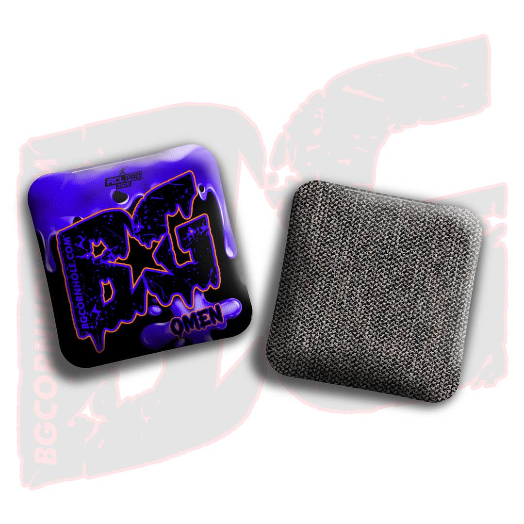 2026 BG Omen "Drip" - ACL Pro Stamped Cornhole Bags - SET OF 4 BAGS