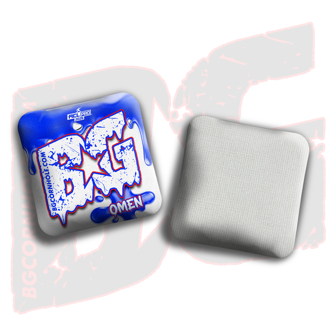 2026 BG Omen "Drip" - ACL Pro Stamped Cornhole Bags - SET OF 4 BAGS