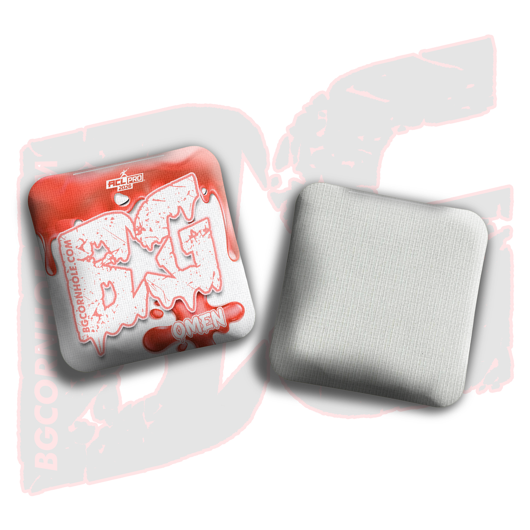 2026 BG Omen "Drip" - ACL Pro Stamped Cornhole Bags - SET OF 4 BAGS