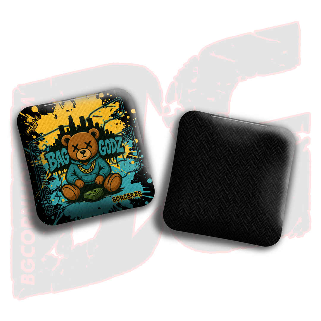 2026 BG Multiple Bag Models "LA Bear" - ACL Pro Stamped Cornhole Bags - SET OF 4 BAGS