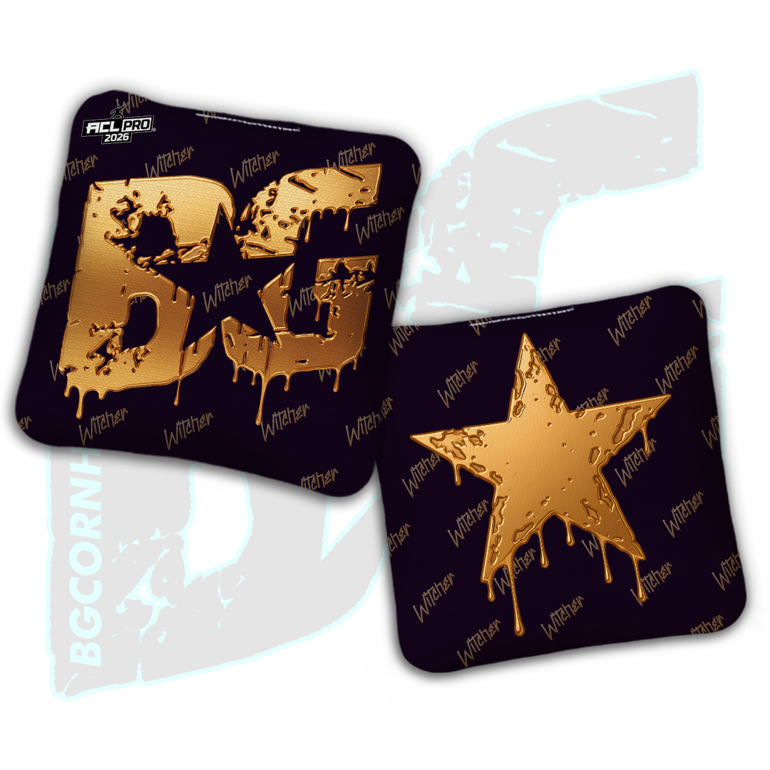2026 BG Multiple Bag Models "Black Liquid Gold" - ACL Pro Stamped Cornhole Bags - SET OF 4 BAGS