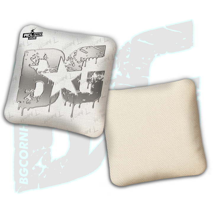 2026 BG Multiple Bag Models "White Liquid Gold" - ACL Pro Stamped Cornhole Bags - SET OF 4 BAGS