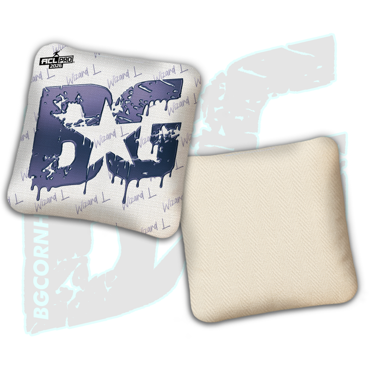 2026 BG Multiple Bag Models "White Liquid Gold" - ACL Pro Stamped Cornhole Bags - SET OF 4 BAGS