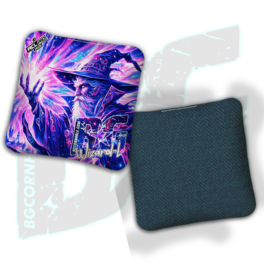 2026 BG Wizard L "Colorful Light Bender" - ACL Pro Stamped Cornhole Bags - SET OF 4 BAGS
