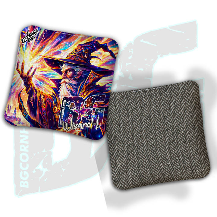 2026 BG Wizard L "Colorful Light Bender" - ACL Pro Stamped Cornhole Bags - SET OF 4 BAGS
