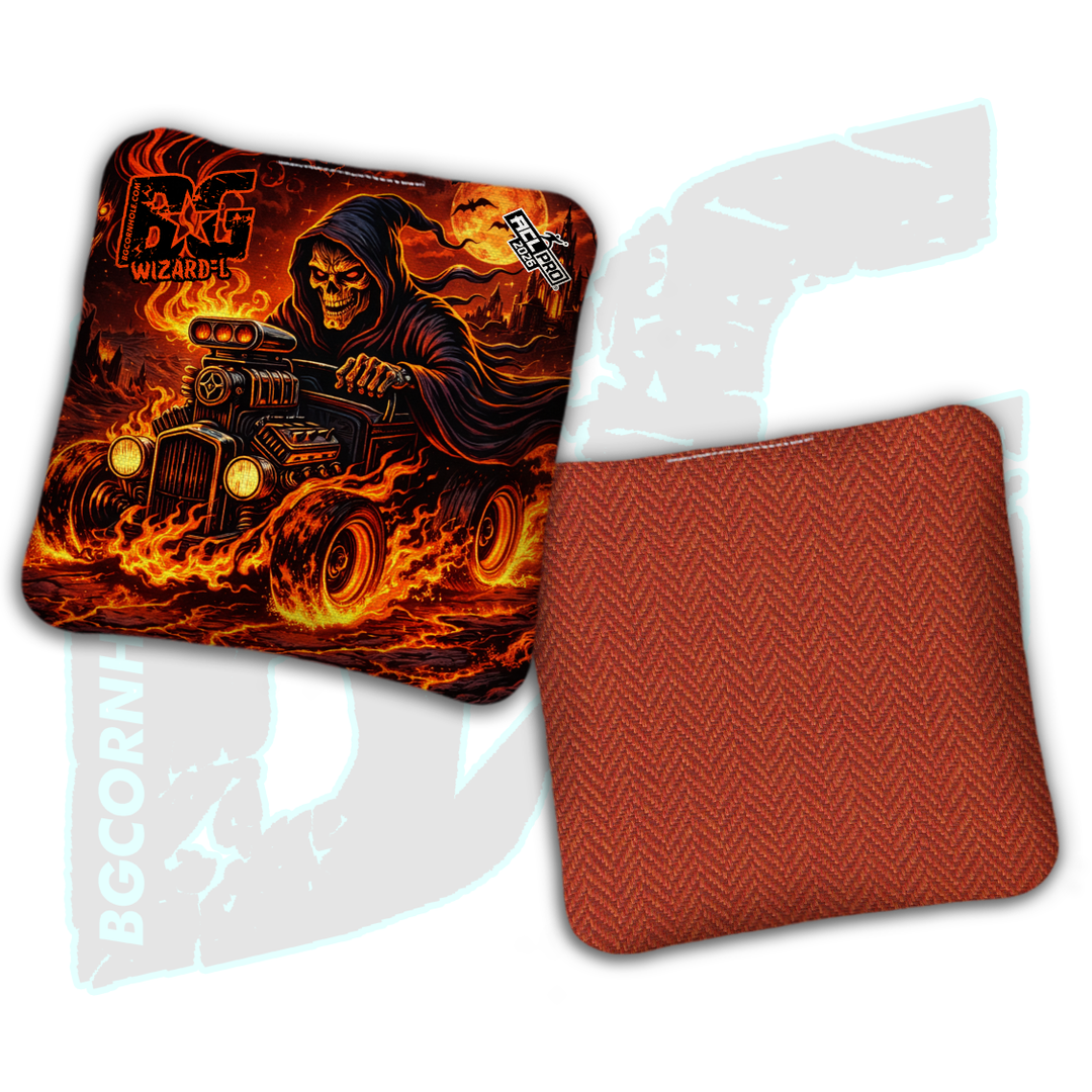 2026 BG Multiple Bag Models "Reaper's Ride" - ACL Pro Stamped Cornhole Bags - SET OF 4 BAGS