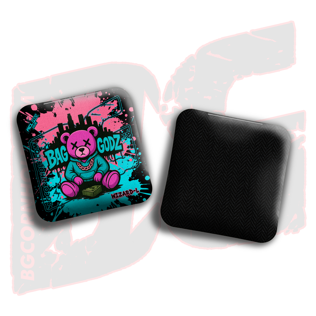 2026 BG Multiple Bag Models "LA Bear" - ACL Pro Stamped Cornhole Bags - SET OF 4 BAGS