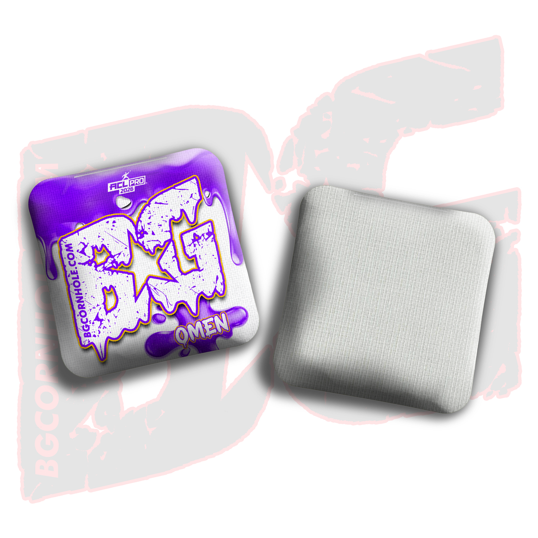 2026 BG Omen "Drip" - ACL Pro Stamped Cornhole Bags - SET OF 4 BAGS